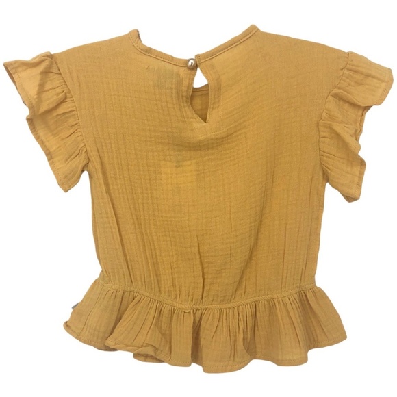 7 For All Mankind Ruffle Sleeve Cotton Top NWT - Picture 3 of 8